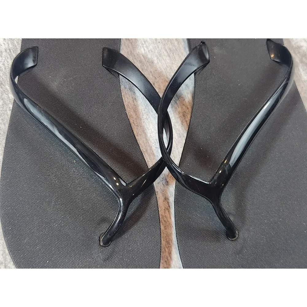 Okabashi Flip Flop Sandals Womens Size 9 Black Good Minimalist Thong Made in USA